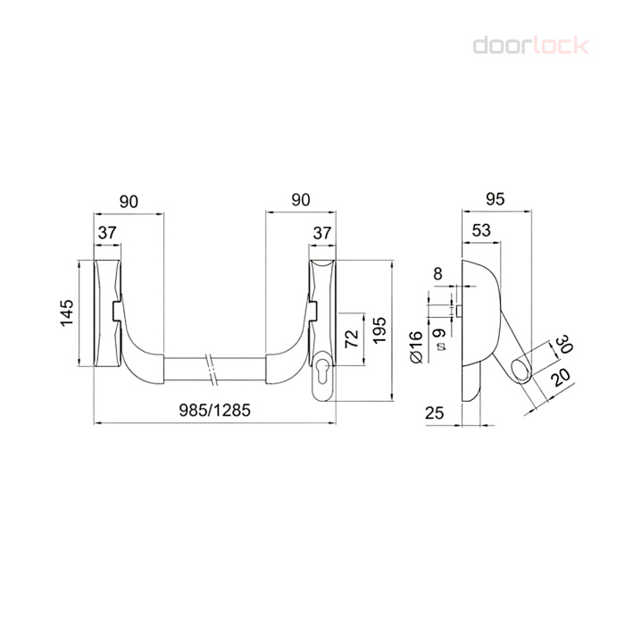 Механизм системы "антипаника" DOORLOCK PD910FR-BAR PZ72мм, черный Механизм системы "антипаника" DOORLOCK PD910FR-BAR PZ72мм, черный