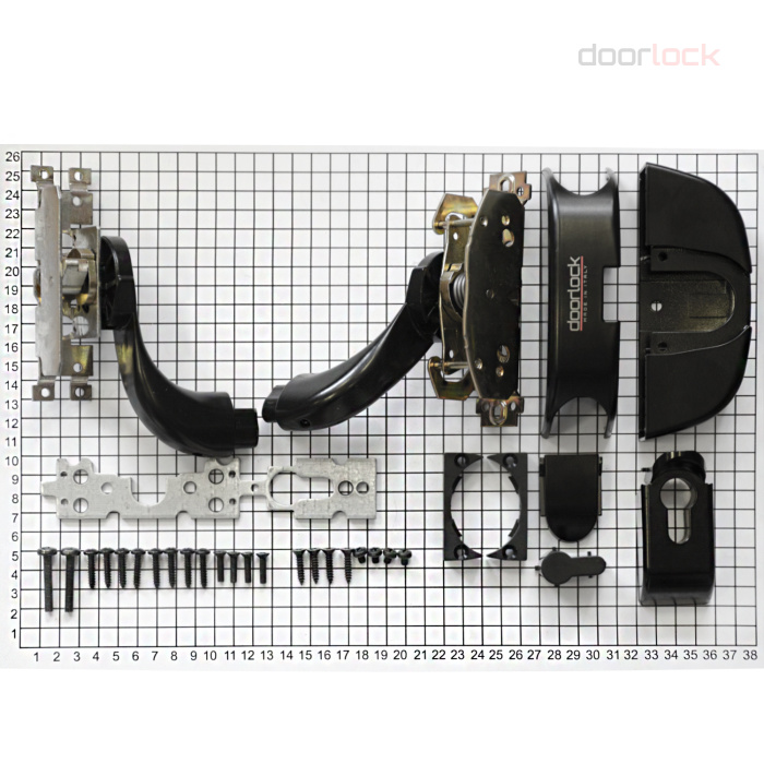 Механизм системы "антипаника" DOORLOCK PD910FR-BAR PZ72мм, черный Механизм системы "антипаника" DOORLOCK PD910FR-BAR PZ72мм, черный