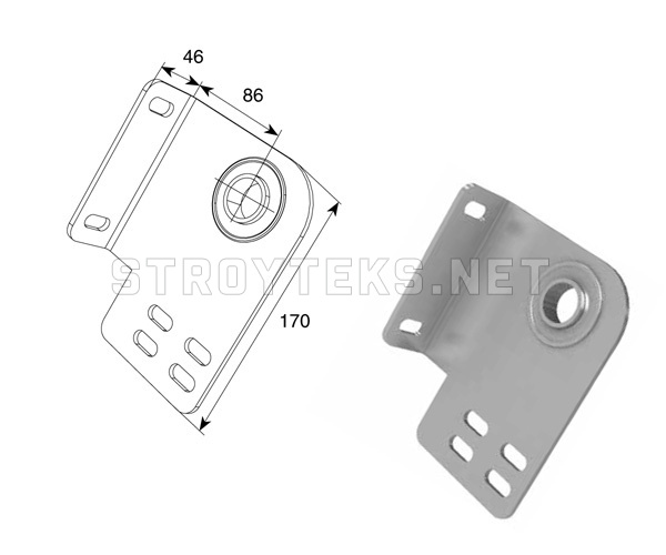 Концевой опорный кронштейн 86 мм Концевой опорный кронштейн 86 мм